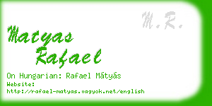 matyas rafael business card