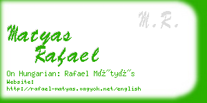 matyas rafael business card